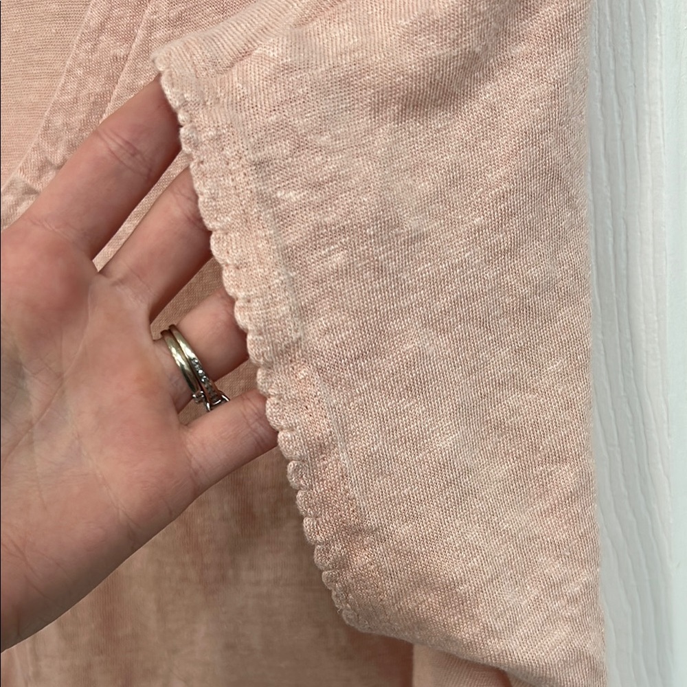 J. Jill Pink Short Sleeve Linen Top Size Medium - Picture 3 of 7
